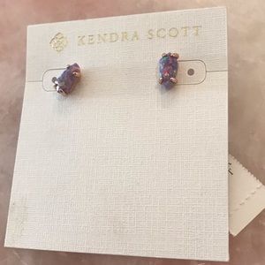 Lavender opal studs
